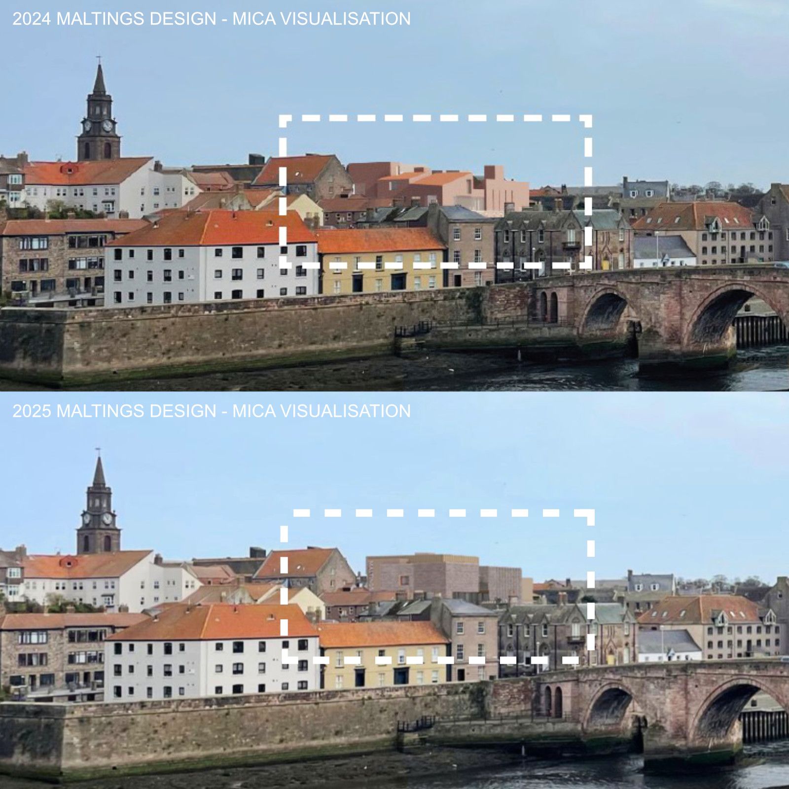 Comparison of 2024 and 205 Maltings designs by MICA