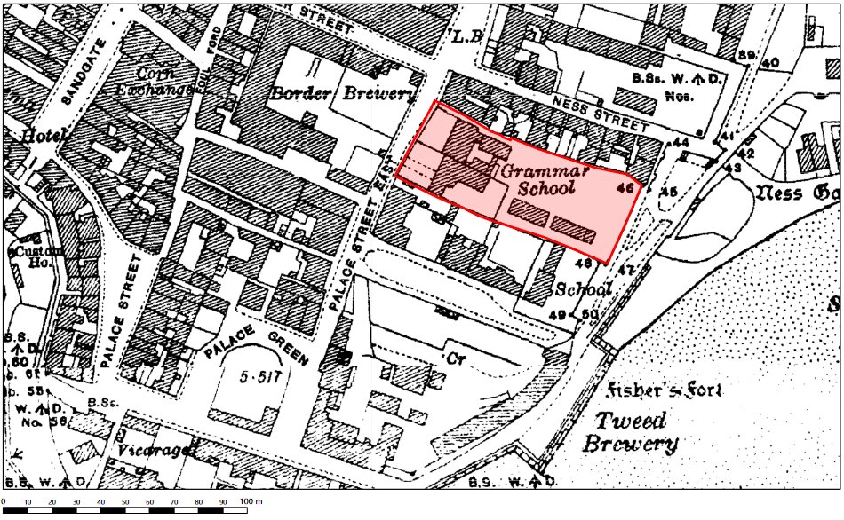 Map of the area in 1924, showing the huts